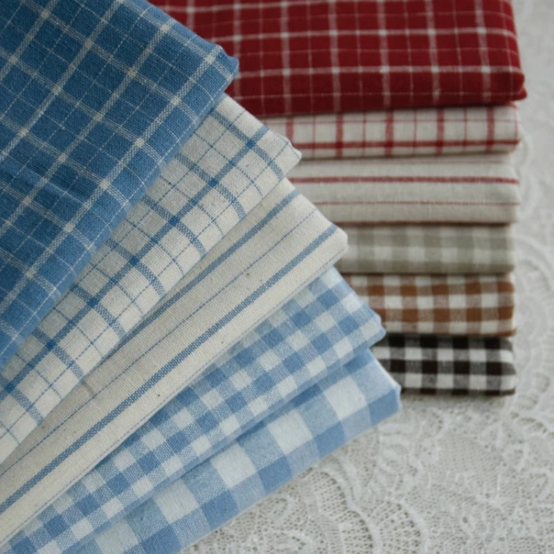 Linen Table Runner - Tessuto di cotone intrecciato a righe