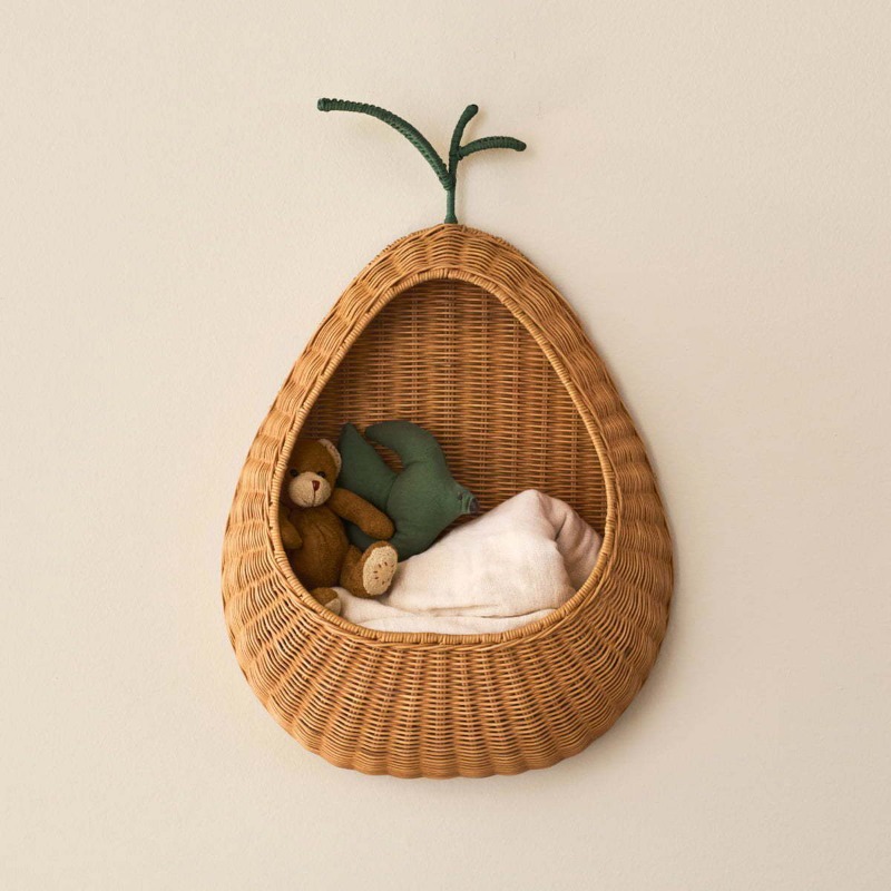 Rattan Plant Basket - Cesto portaoggetti intrecciato a mano a