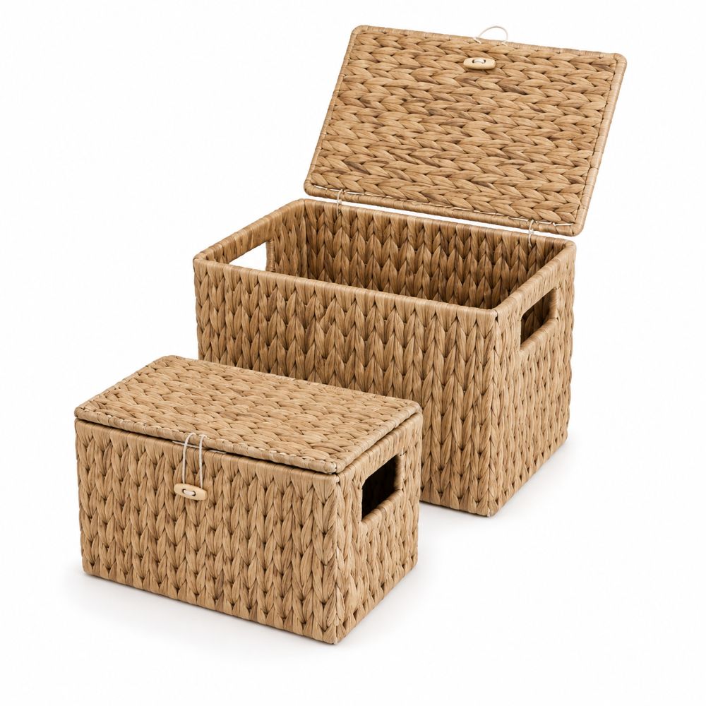 Rattan Plant Basket - Cesto portaoggetti rettangolare in vimini di