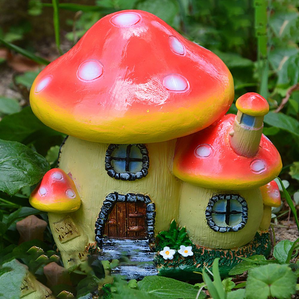 Home Decor Za - Miniatura fungo casa resina fata giardino