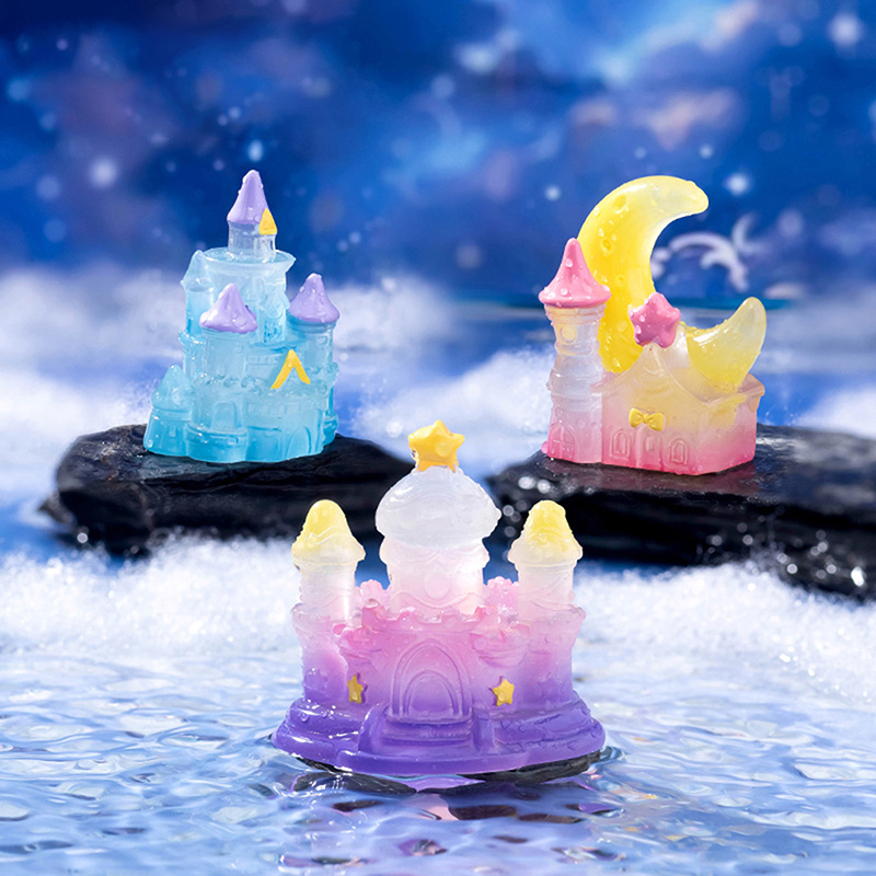 Home Decor Za - 1 pz luminoso mini castello micro