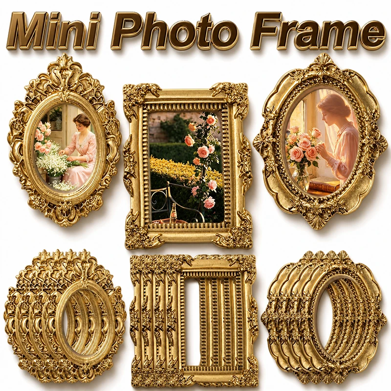 Bamboo Photo Frame - 10/5 pezzi di mini cornici vintage
