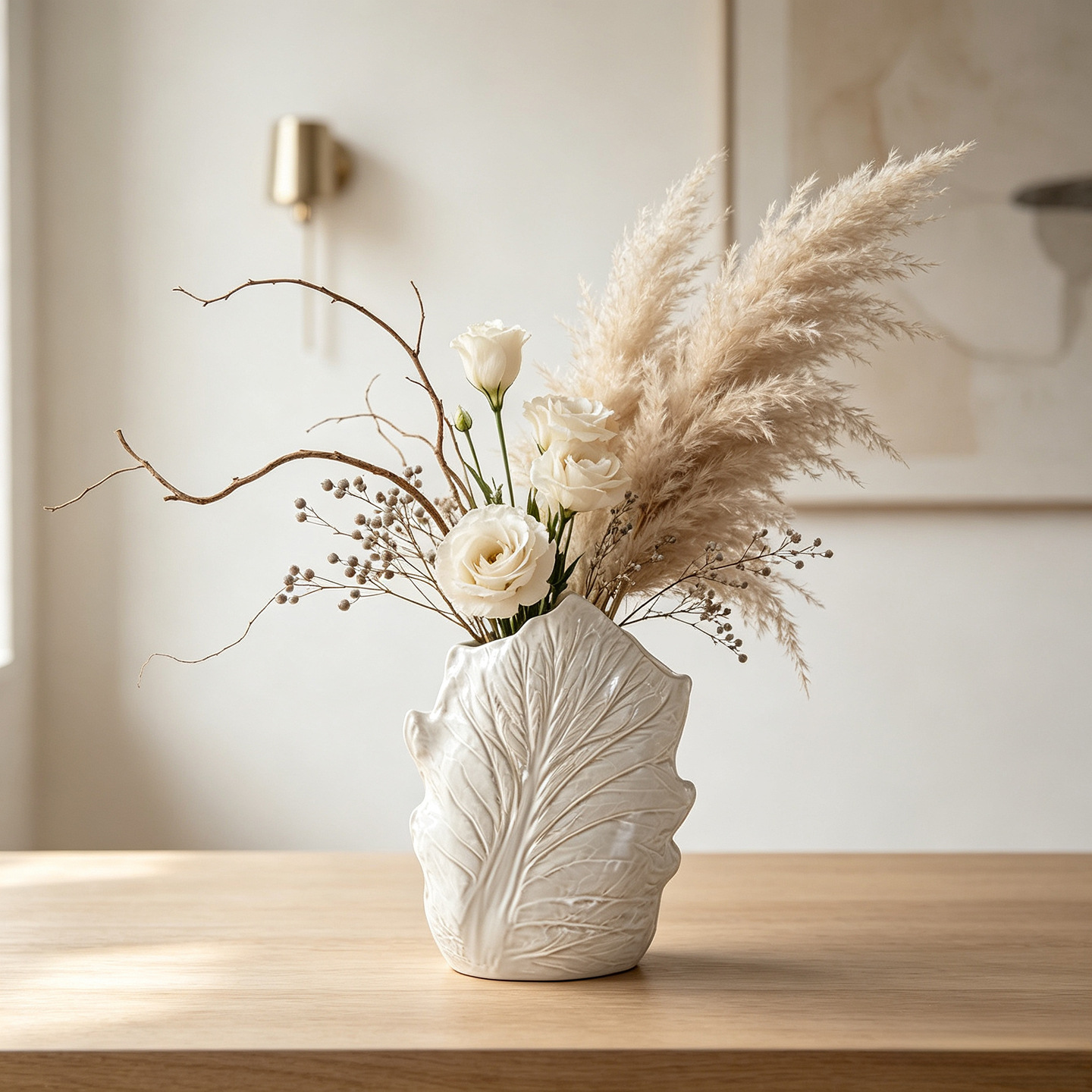 Vaso in Ceramica a Forma di Fo - Pampas Grass Decor recensione e prezzo