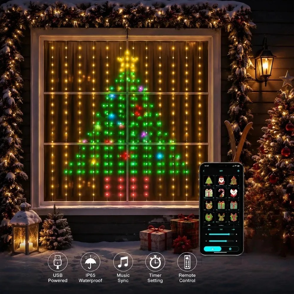 Luci Natalizie a LED a Tenda,  - Home Decor Free App recensione e prezzo
