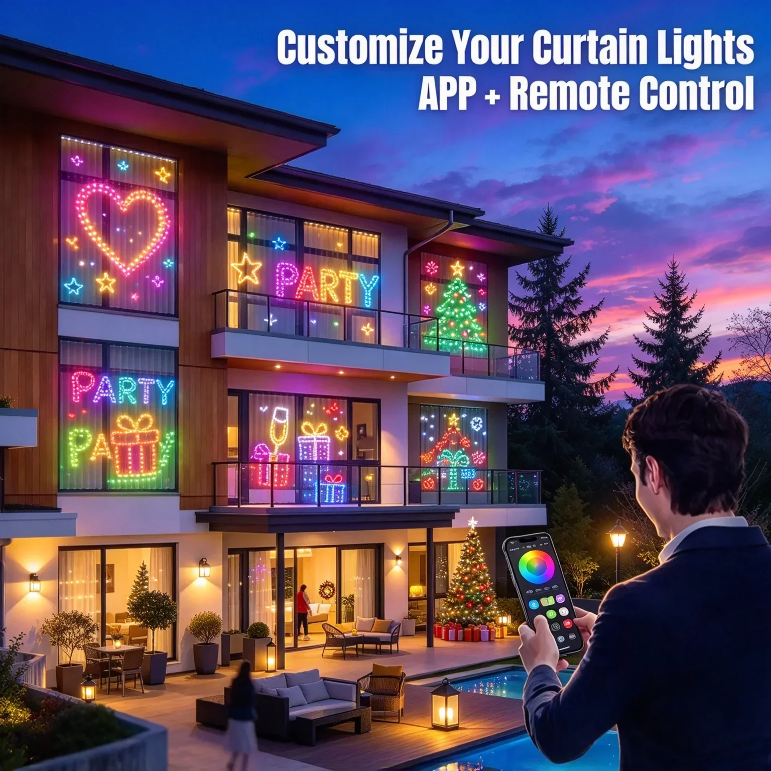Tenda luminosa a LED, lampada  - Home Decor Free App recensione e prezzo