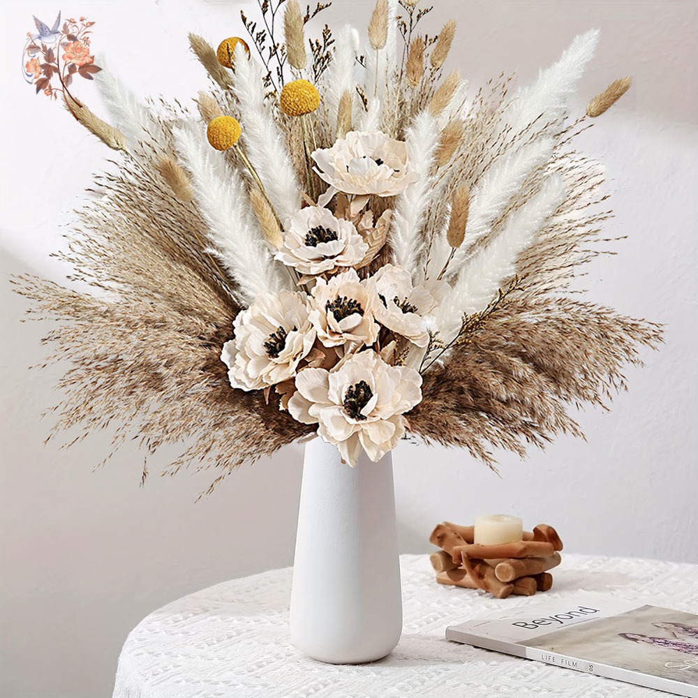 55 pezzi bouquet di fiori arti - Pampas Grass Decor recensione e prezzo