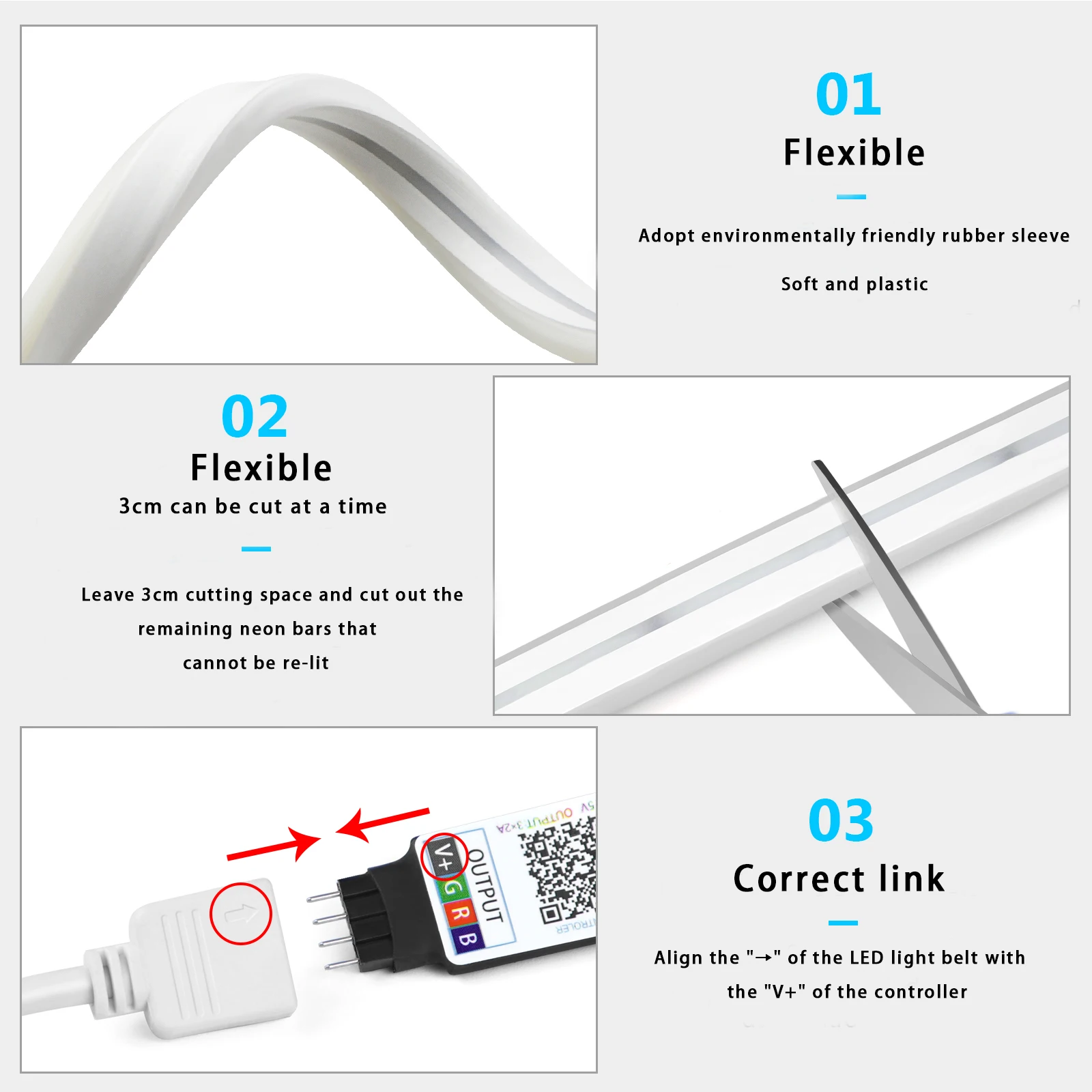 Striscia LED al neon RGB USB 5 - Home Decor Free App recensione e prezzo