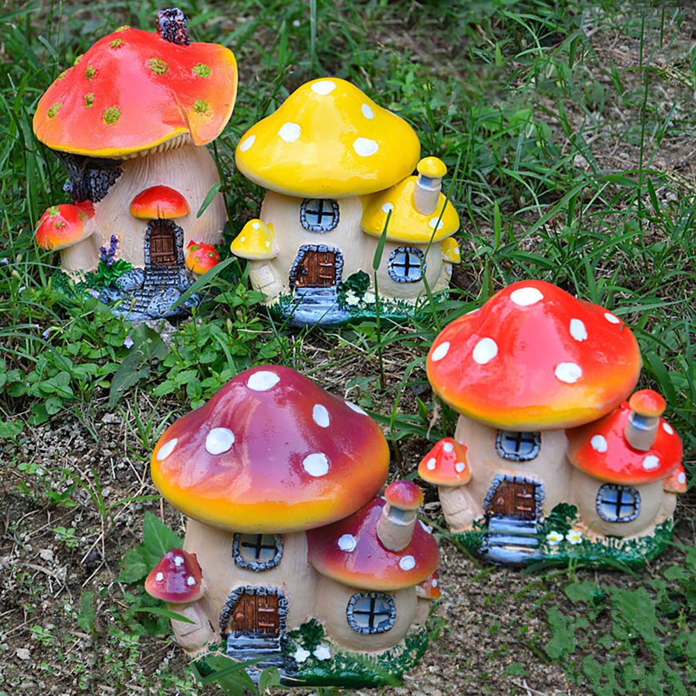 Miniatura fungo casa resina fa - Home Decor Za recensione e prezzo
