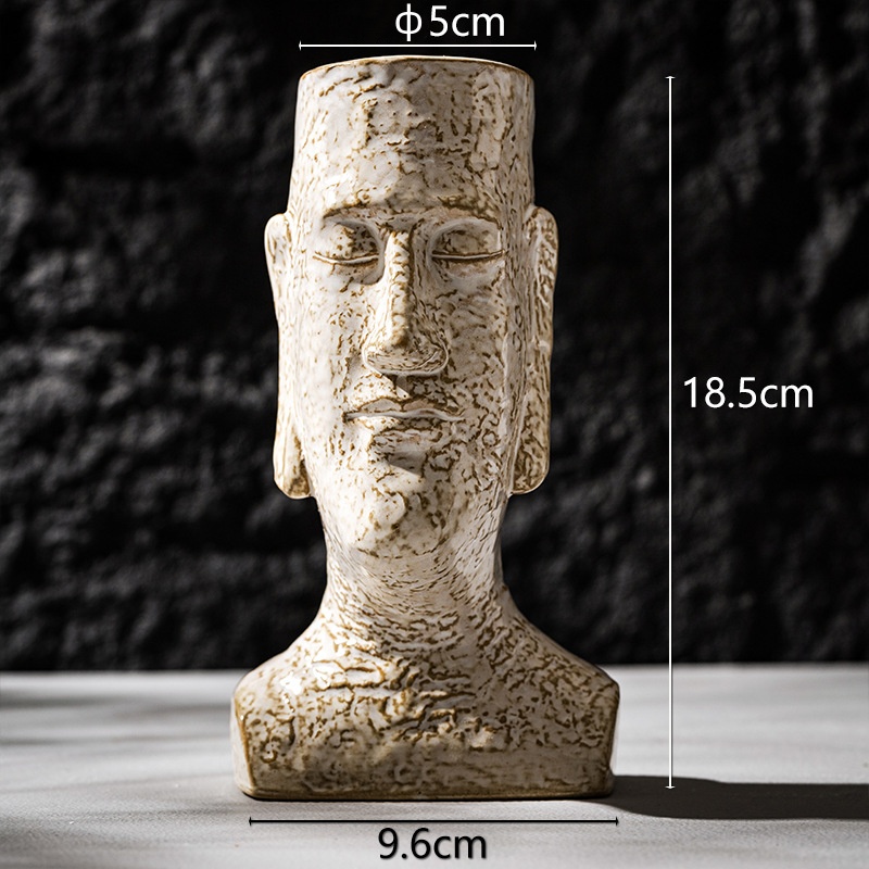 CAPIRON Moai vaso figurine in  - Pampas Grass Decor recensione e prezzo