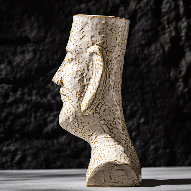 CAPIRON Moai vaso figurine in  - Pampas Grass Decor recensione e prezzo