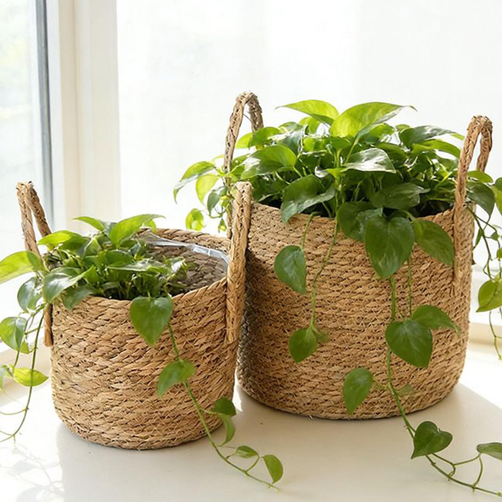 Cesto portafiori in paglia, va - Rattan Plant Basket recensione e prezzo
